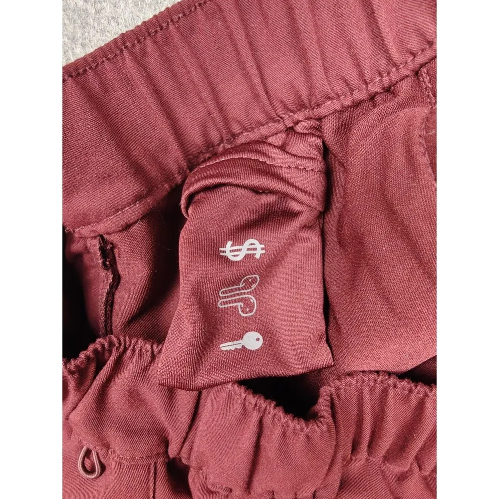 FIGS Scrub Pants Mens Small Red Technical Collection Jogger Drawstring Cuffed